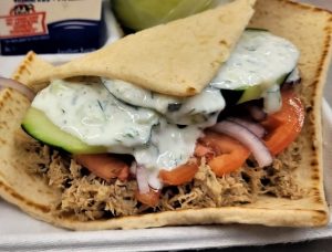 Gyros with Homemade Tzatziki Sauce and Fresh Dill!